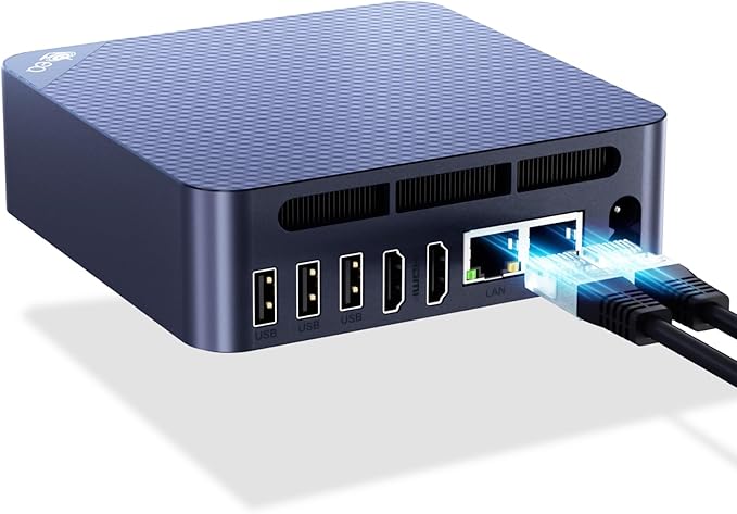 Beelink Mini PC, EQ13 Pro Intel 12th Gen Alder Lake-N200(Up to 3.7GHz), 16GB DDR4 RAM 500GB M.2 SSD, Mini Desktop Computer Support 4K Dual Display/WiFi6/BT5.2/Dual LAN 1000Mbps for Home/Office