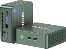 Load image into Gallery viewer, GMKtec Mini PC N100, Preinstalled Windows 11 Pro (3.4GHz), 16GB DDR4 RAM 1TB PCIe M.2 SSD, Desktop Computer 4K Dual HDMI Display/4x USB3.2/WiFi 6/BT5.2/RJ45 Ethernet G3 Green
