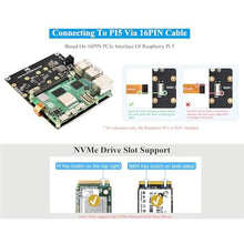 Load image into Gallery viewer, PCIe to 4-CH M.2 M Key Adapter Board Compatible with Raspberry Pi 5, Support 4-CH NVMe Solid State Drives-2280/2260/2242/2230, Allow Powering Pi 5, Onboard LED Indicators, High-Speed Reading/Writing_48
