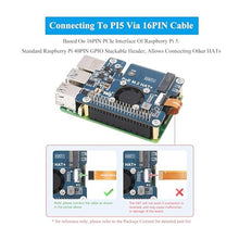 Load image into Gallery viewer, PCIe to M.2 Adapter with PoE Function Compatible with Raspberry Pi 5, Pi 5 POE HAT M.2-M-Key HAT+ Supports NVMe Protocol M.2 SSD 2230/2242, IEEE 802.3af/at Network Standard with Metal Heatsink_456
