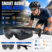 Load image into Gallery viewer, Peak Shade Bluetooth Sunglasses, Polarized UV400 Open-Ear Audio Glasses, BlackGrey_244
