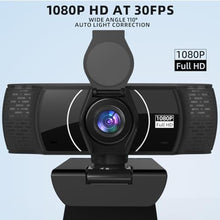 Load image into Gallery viewer, PEATOP Full HD Webcam for PC 1080P with Microphone,Computer Webcam 110 Field of View Streaming Camera with Cover Tripod Auto Light Correction Webcams for Zoom,Video Call, Skype,Teams_649
