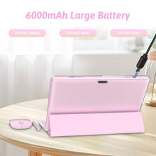 Load image into Gallery viewer, PEICHENG Android 15.0 10Inches Tablet, 18GB RAM+128GB ROM+2TB Expandable, Tab Set with Keyboard/Case/Mouse/Stylus, 2.0GHz Quad-core Processor, 1280 * 800 IPS HDScreen, 5G WiFi6 BT 5.0 (Pink)_818
