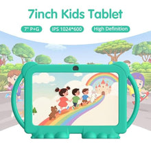 Load image into Gallery viewer, PEICHENG Kids Tablet 7 inch Android 12.0 for Toddler, 4GB RAM 32GB ROM Bluetooth IPS Screen Parental Control Dual Camera Shockproof Case for Educational Games, (Green)_1760
