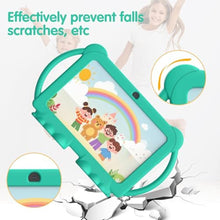 Load image into Gallery viewer, PEICHENG Kids Tablet 7 inch Android 12.0 for Toddler, 4GB RAM 32GB ROM Bluetooth IPS Screen Parental Control Dual Camera Shockproof Case for Educational Games, (Green)_1763
