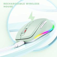 Load image into Gallery viewer, PEIOUS Wireless Mouse Jiggler - LED Wireless Mice with Build-in Mouse Mover, Rechargeable Moving Mouse for Laptop with Undetectable Random Movement Keeps Computers Awake-Light Green, LightGreen_6268
