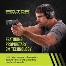 Load image into Gallery viewer, Peltor Sport Tactical 500 Bluetooth Hearing Protection Ear Muffs, 25 dB Noise Reduction Rating, Electronic Hearing Protection Headphones for Shooting, Hunting, Mowing, Construction, Concerts, &amp; More, Black_7864
