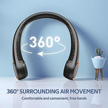 Load image into Gallery viewer, PenKou Portable Neck Fan, Bladeless, 4000mAh USB Rechargeable, 3 Speeds, 72 Air Outlet, 360 Cooling, Hands Free, Blue Camouflage, BlueCamouflage_3229
