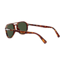 Load image into Gallery viewer, Persol Unisex PO3235S Aviator Sunglasses, Red Havana/Green, 55 mm, RedHavanaGreen_2346
