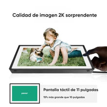 Load image into Gallery viewer, Pexar by Lexar WiFi Digital Picture Frame 11 | Yahoo Tech Best Tested Frame 2026 | 2K Resolution Ultimate Clarity, Anti-Glare Touch Stunning Screen for Gifting, Share Photos/Videos via APP, inBlackK_3822
