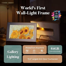 Load image into Gallery viewer, Pexar Starlight 15.6" Digital Picture Frame (Powered by Lexar), A Stunning, Large Anti-Glare Touchscreen with Vibrant Visuals for Gifting, Wedding, 64GB Local Storage, Share Photos/Videos via APP, inStarlight_2029
