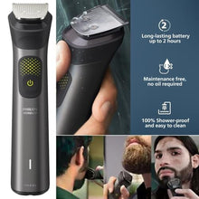 Load image into Gallery viewer, PHILIPS Multigroom Series 9000 24-in-1 Trimmer Beard, Hair &amp; Body Grooming Kit | Precision Trimming Comb, Self-Sharpening Steel Blades, BeardSense Technology, Waterproof, Packaging May Vary, Blackgray_699
