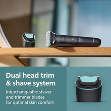 Load image into Gallery viewer, Philips Norelco Body Groomer 5000 Series, Intimate Hair Shaver &amp; Trimmer for Men with Interchangeable &amp; Adjustable Full Body Trim &amp; Shave Heads, 100% Showerproof, BG5490/50, Black_304
