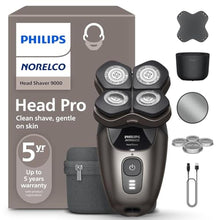 Load image into Gallery viewer, Philips Norelco Head Shaver Pro 9000 Electric Shaver, Clean &amp; Gentle Shave, Black_1
