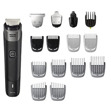 Load image into Gallery viewer, Philips Norelco Multigroom 5000 Series, All-in-One Trimmer and Hair Clipper, 18-Piece Men's Grooming Kit for Beard, Face, Hair, Body and Intimate Areas, No Blade Oil Needed, Model MG5910/49, Black_1
