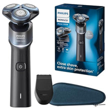 Load image into Gallery viewer, Philips Norelco Shaver 5000X, Rechargeable Wet &amp; Dry Shaver with Precision Trimmer and Storage Pouch, X5006/85, Blue_1
