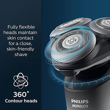 Load image into Gallery viewer, Philips Norelco Shaver 5000X, Rechargeable Wet &amp; Dry Shaver with Precision Trimmer and Storage Pouch, X5006/85, Blue_8672
