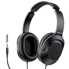 Load image into Gallery viewer, Philips Over Ear Wired Stereo Headphones for Podcasts, Studio Monitoring and Recording Headset for Computer, Keyboard and Guitar with 6.3 mm (1/4") Add On Adapter, Black_1
