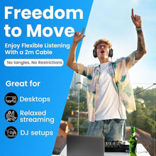 Load image into Gallery viewer, Philips Over Ear Wired Stereo Headphones for Podcasts, Studio Monitoring and Recording Headset for Computer, Keyboard and Guitar with 6.3 mm (1/4") Add On Adapter, Black_5245
