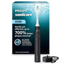 Load image into Gallery viewer, Philips Sonicare 4100 Series Electric Toothbrush - Sonic Toothbrush with Advanced Sonic Technology, Pressure Sensor, Two Intensity Settings, Smartimer &amp; Quadpacer, Black, Model HX3681/24_1
