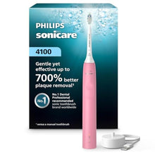 Load image into Gallery viewer, Philips Sonicare 4100 Series Electric Toothbrush - Sonic Toothbrush with Advanced Sonic Technology, Pressure Sensor, Two Intensity Settings, Smartimer &amp; Quadpacer, Deep Pink, Model HX3681/26, DeepPink_1
