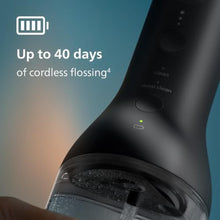 Load image into Gallery viewer, Philips Sonicare Cordless Power Flosser 3000, Water Flosser, 2 Nozzles, NewBlackNozzles_254
