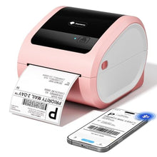 Load image into Gallery viewer, Phomemo D520BT Bluetooth Thermal Printer, 46 Shipping Label Printer for Small Businesses, Desktop Thrmal Label Printers for Shipping Package, Compatible with Amazon, Shopify, USPS, Pink_1
