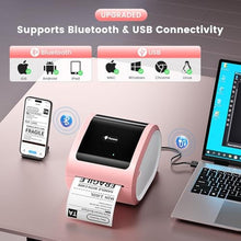 Load image into Gallery viewer, Phomemo D520BT Bluetooth Thermal Printer, 46 Shipping Label Printer for Small Businesses, Desktop Thrmal Label Printers for Shipping Package, Compatible with Amazon, Shopify, USPS, Pink_635
