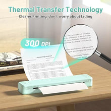 Load image into Gallery viewer, Phomemo Portable Printers Wireless for Travel, P831 Bluetooth Thermal Transfer Printer Support 8.5" x 11" US Letter/A4/A5/B5 Copy Paper, 300DPI Inkless Mobile Printer for iPhone, Android &amp; Laptop_2924

