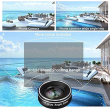 Load image into Gallery viewer, Phone Camera Lens, 198 Fisheye Lens + 120 Super Wide-Angle Lens + 20x Macro Lenses Camera Photography Accessories kit Gadgets for iPhone Samsung Android Smartphone_1575
