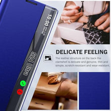 Load image into Gallery viewer, Phone Case for Samsung S24 Ultra Case, Clear View S24 Ultra Case with Kickstand, Leather Hard PC Flip Shockproof Protective Cover for Samsung Galaxy S24 Ultra 5G Case (Blue)_704
