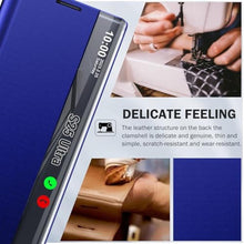 Load image into Gallery viewer, Phone Case for Samsung s25 Ultra 5G, Clear View Window Slim Mirror for S25 Ultra Cover with Kickstand, Leather PC Flip Protective Cover for Samsung Galaxy S25 Ultra 5g Case (Blue)_1572

