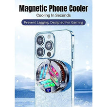 Load image into Gallery viewer, Phone Cooler Magnetic Phone Cooler Cooling Fan for Gaming, Compatible with 12,13 &amp; 14 Series, Dual Semiconductor, with LED Display for Smartphone/Tablet, Multicolor_2521
