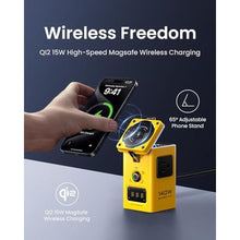 Load image into Gallery viewer, PISEN 8-in-1 Mag-Safe Charger Stand - 140W Charging Station for Multiple Devices Mag-Safe Stand Magnetic Qi2 Wireless Charger for iPhone 17/16/15/14/13/12, Magnetic Charger for Apple Watch (Yellow)_643
