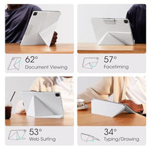 Load image into Gallery viewer, PITAKA iPad Pro 12.9 Case, Compatible with iPad Air M4/M3/M2 13 Inch &amp; iPad Pro 12.9 (3-6th Gen) 2022/2021/2020/2018, Lightweight Portrait/Landscape Magnetic Case with 4 Standing Angles - White_327
