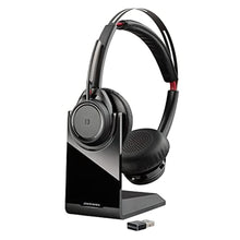 Load image into Gallery viewer, Plantronics - Voyager Focus UC with Charge Stand (Poly) Bluetooth Dual-Ear (Stereo) Headset Boom Mic USB-A Compatible PC and Mac Active Noise Canceling Works Teams, Zoom &amp; More, Black_1
