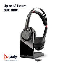 Load image into Gallery viewer, Plantronics - Voyager Focus UC with Charge Stand (Poly) Bluetooth Dual-Ear (Stereo) Headset Boom Mic USB-A Compatible PC and Mac Active Noise Canceling Works Teams, Zoom &amp; More, Black_222
