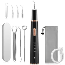 Load image into Gallery viewer, Plaque Remover for Teeth, Tartar Remover for Teeth Cleaning with 4 Replaceable Heads and 3 Adjustable Modes, Rechargeable Teeth Cleaning Plaque Remover for Home, Black_1
