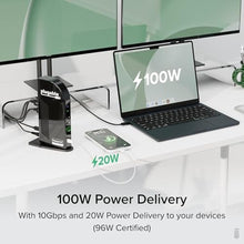 Load image into Gallery viewer, Plugable 14-in-1 USB C Docking Station | 4X HDMI Quad Dock with 100W Charging, HDMI Displays | Compatible with Windows, Thunderbolt (4X USB, 1x USB-C, Ethernet, SD Card, Audio) UD-3900C4, Black_4237

