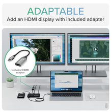 Load image into Gallery viewer, Plugable Thunderbolt 4 Hub | 60W Laptop Charging | 3X Thunderbolt 4 Ports | Dual 4K/Single 8K Displays | USB4 Compatibility - TBT4-HUB3C, Black_5605
