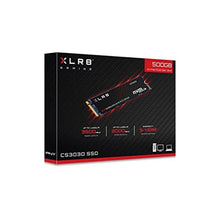 Load image into Gallery viewer, PNY XLR8 CS3030 500GB M.2 PCIe NVMe Gen3 x4 Internal Solid State Drive (SSD), Read up to 3,500 - M280CS3030-500-RB, Black_1
