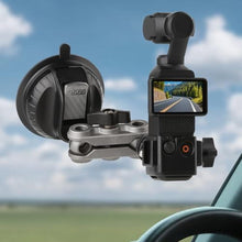 Load image into Gallery viewer, Pocket 3 Suction Cup Camera Mount Expansion Adapter,Car Mount Windshield Window Dash Holder Kit Compatible with DJI OSMO Insta360 X4/X3/X2/X1/R/RS/Go2 Gopro Hero 13/12/11/10/9/8/7/6/5/Max/Mini, Black_3377
