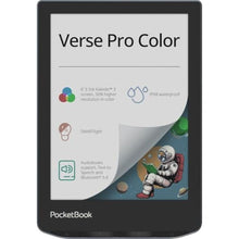 Load image into Gallery viewer, PocketBook Verse Pro Color | Super Thin and Compact 6" e-Reader | Color Screen E Ink Kaleido 3 Eye-Safe and Glare-Free | Text-to-Speech &amp; Bluetooth | Audiobooks | SMARTlight | IPX8 Waterproof, StormySea_1
