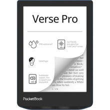 Load image into Gallery viewer, PocketBook Verse Pro E-Reader Waterproof | Eye-Friendly 6'' E-Ink Carta HD Touchscreen | Audio-Book &amp; E-Book Reader | Text-to-Speech Function | SMARTlight | 16GB | WiFi &amp; Bluetooth | Azure_1
