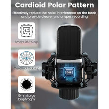 Load image into Gallery viewer, Podcast Equipment Bundle, All-in-One Audio Interface with Studio Condenser Microphone Perfect for Podcasting, Recording, Singing, Streaming and Gaming, PC, Smartphone, YouTube, TikTok (V8)_1199
