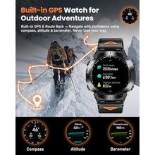 Load image into Gallery viewer, PODOEIL GPS Military Smart Watch for Men with Bluetooth Call, 1.43'' AMOLED, 730mAh Battery/Flashlight, 3ATM Waterproof, 170+ Sports Modes, Compatible with Android iPhone, Black_148
