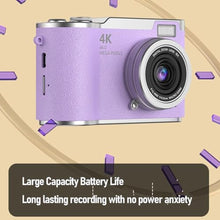 Load image into Gallery viewer, POENVFPO 48MP 1080P HD Video Digital Camera, 2.4"" LCD Screen, 8X Digital Zoom, Point and Shoot Camera for Kids, Teens, Beginners, Vlogging, Travel (Purple)_2137
