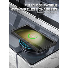 Load image into Gallery viewer, Poetic Guardian Case Compatible with Galaxy S23 Ultra 5G 6.8 inch, Built-in Screen Protector Work with Fingerprint ID, Full Body Hybrid Shockproof Protective Rugged Clear Cover Case, Black/Clear_8479
