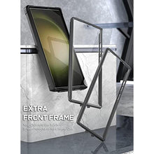Load image into Gallery viewer, Poetic Guardian Case Compatible with Galaxy S23 Ultra 5G 6.8 inch, Built-in Screen Protector Work with Fingerprint ID, Full Body Hybrid Shockproof Protective Rugged Clear Cover Case, Black/Clear_8480

