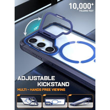 Load image into Gallery viewer, Poetic Guardian Case for Samsung Galaxy S24 6.2", [Built-in Camera Stand] [Screen Protector Work with Fingerprint ID] Full Body Shockproof Protective Rugged Clear Cover, Blue/Clear_7588

